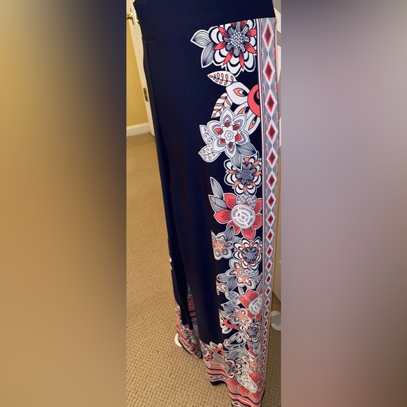 C Established 1946 wide leg pants - size Large - Black, white, orange - Picture 2 of 7